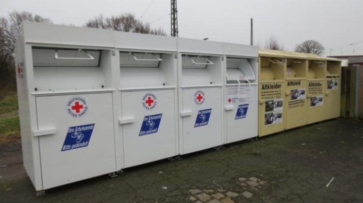 Diese acht Container wurden in der Nacht zu Mittwoch in Lathen gestohlen. 