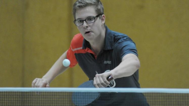 Gilt als einer der Topfavoriten der Jungenklasse bei der Tischtennis-Bezirksmeisterschaft: Pierre Barghorn vom TV Hude. 