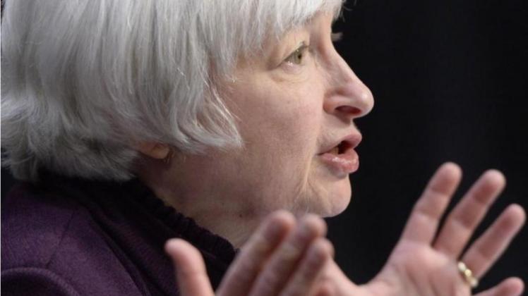 Fed-Chefin Janet Yellen sprach vor dem Bankenausschuss des Senats in Washington. Foto: Michael Reynolds Fed-Chefin Janet Yellen sprach vor dem Bankenausschuss des Senats in Washington. Foto: Michael Reynolds