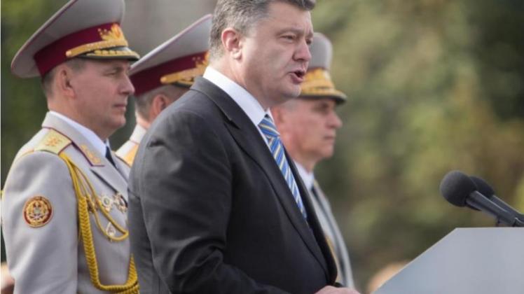 Der ukrainische Präsident Poroschenko hat klargemacht, dass es mit ihm keine Föderalisierung des Landes geben wird. 