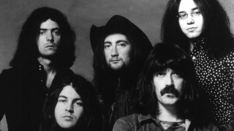 Deep Purple zu den besten Zeiten: Ian Gillan, Ritchie Blackmore, Roger Glover, Ian Paice und Jon Lord (von unten links im Uhrzeigersinn). 