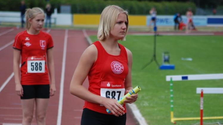 Die Leichtathletin Ida Winse siegte in Lingen mit der 4x- 100-m-Staffel. 