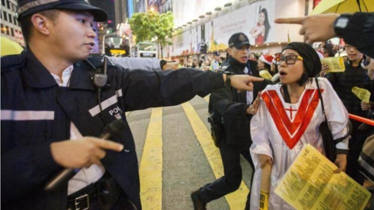 Keine Ruhe in Hongkong: Die Polizei geht gegen die Demokratiebewegung vor. Foto: Alex Hofford