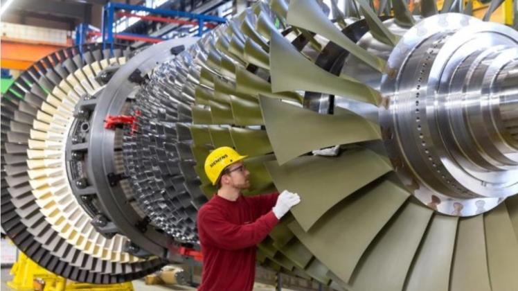 Siemens-Gasturbinenwerk in Berlin: Die deutsche Elektroindustrie hat im Mai den sechsten Monat in Folge ihren Export gesteigert. 