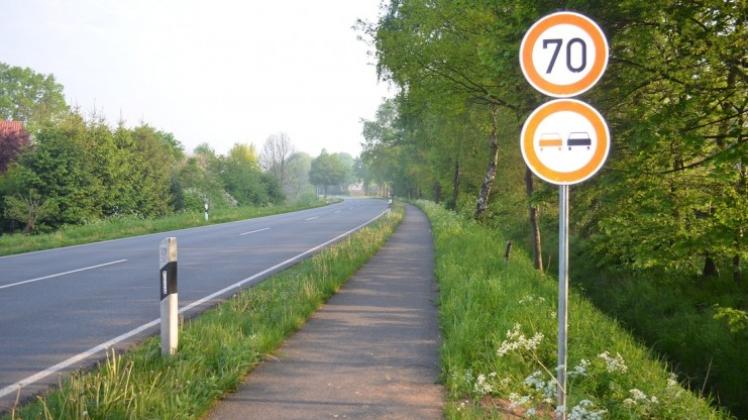 Bundesstraße 68 im Bereich Alfhausen