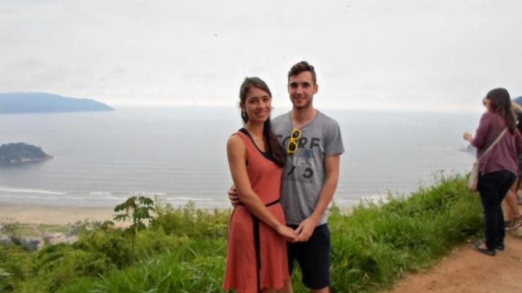Pascal Dobrawa mit Freundin in Brasilien. 