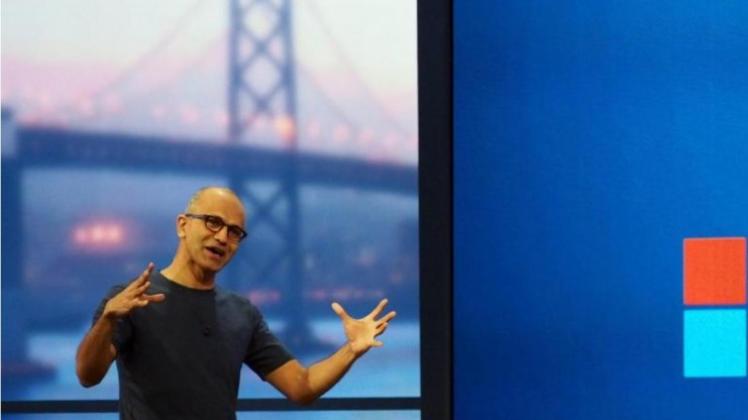 Microsoft-Chef Satya Nadella schwört seine Mannschaft auf neue Zeiten ein. 