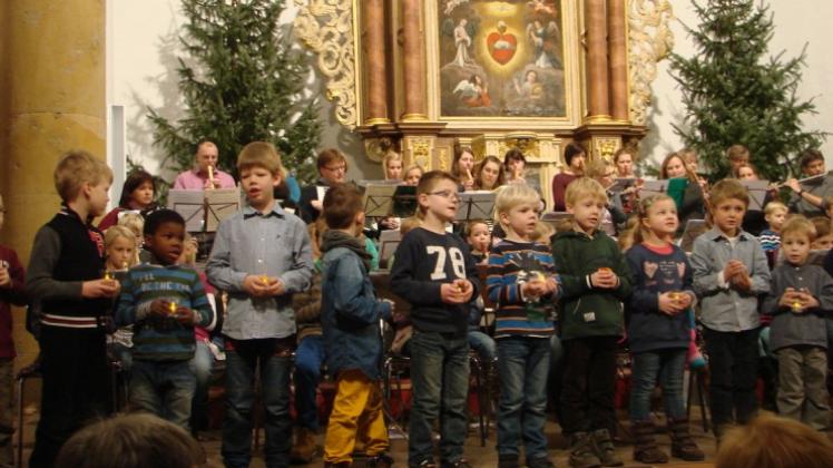 Familiär ging es zu am Freitagnachmittag in der Alten Kirche in Hagen beim Auftritt der Jugendmusikschule. 