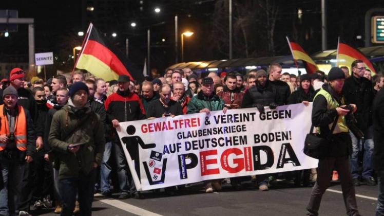 Pegida-Demonstration in Dresden: 