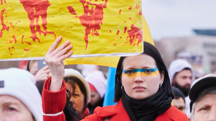 Demonstration ukrainischer Gruppen