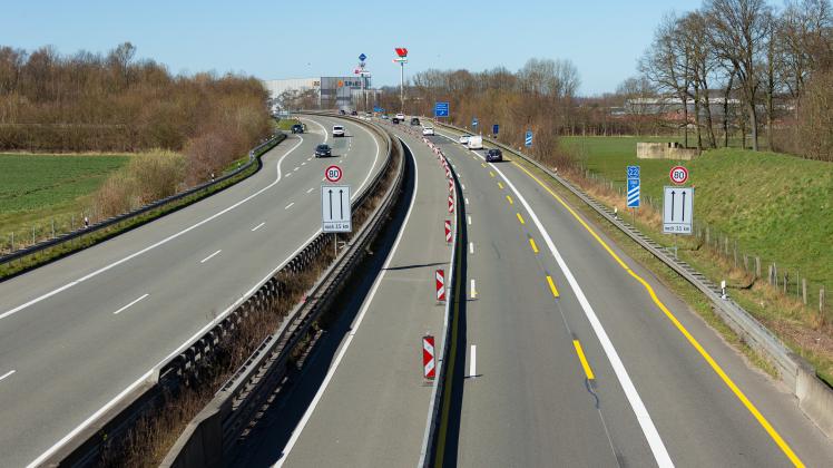7 Kilometer Baustelle auf der A 30 zwischen Melle-Ost und Gesmold - 19.03.2022