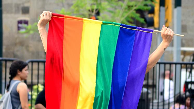 Demokratie  LGTBQ Homosexuell Regenbogenfahne