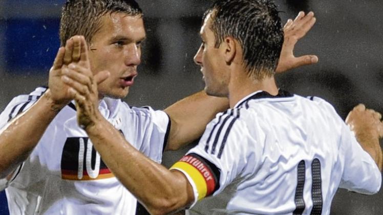 Zwei gebürtige Polen spielen heute zum ersten Mal in ihrer Heimat: Lukas Podolski und Miroslav Klose.