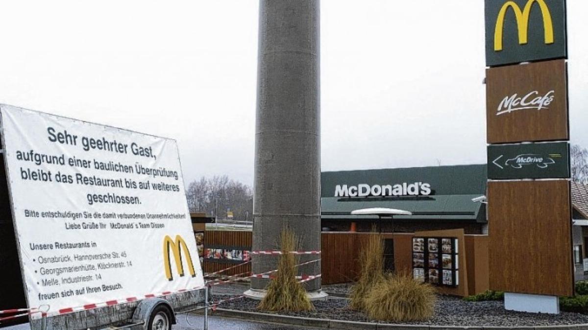 McDonald’s schließt Filiale Leichte NOZ
