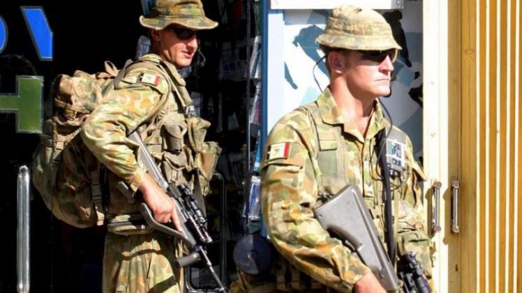 Soldaten der australischen Friedentruppe in Osttimor. (Archivbild)