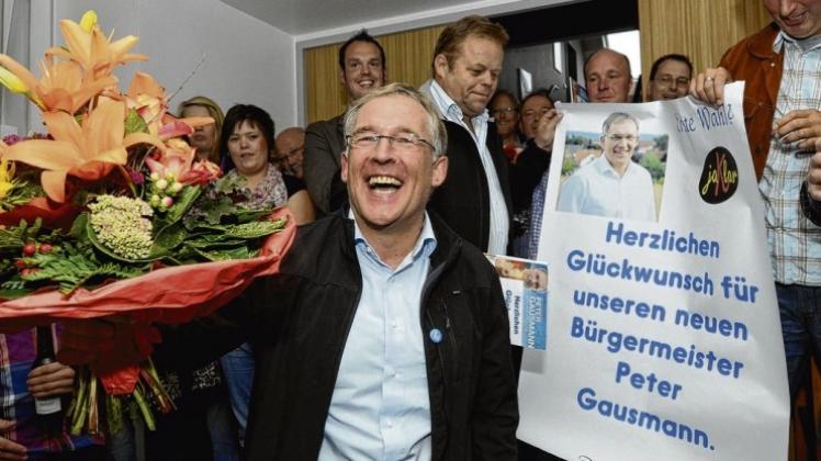 Strahlender Sieger des Abends in Hagen: Der von der CDU unterstützte unabhängige Kandidat Peter Gausmann errang fast drei Viertel aller Stimmen. 