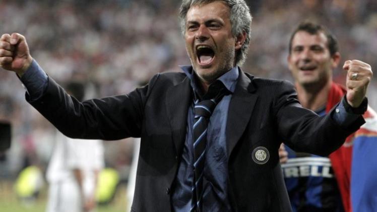 Jose Mourinho jubelt in Madrid über den Sieg im Finale der Champions League.