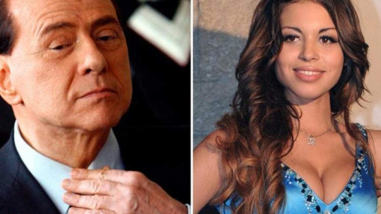 Italiens Regierungschef Silvio Berlusconi und das Partygirl «Ruby» alias Karima El-Marough (Archiv).