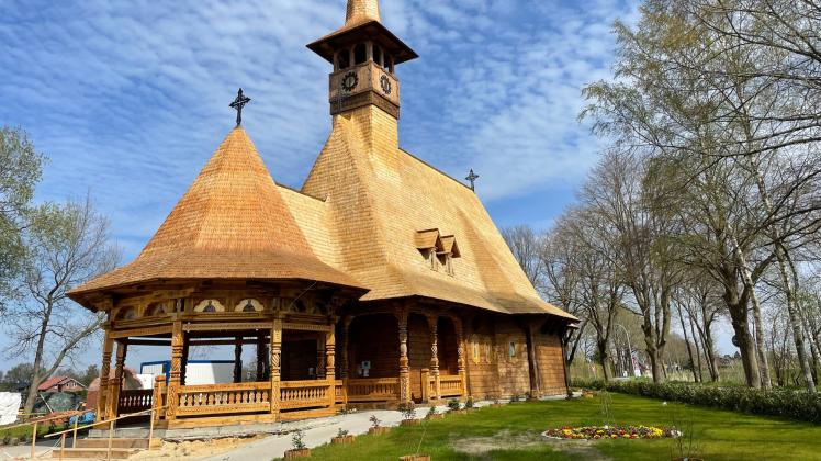 Das orthodoxe Osterfest wird am Neubau des Gotteshauses an der Sprakeler Straße in Sögel gefeiert. Die Holzkirche der rumänisch-orthodoxen Kirchengemeinde in Sögel