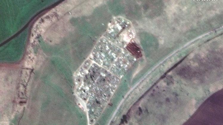 Ukraine-Krieg - Satellitenbild Wynohradne