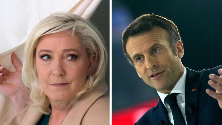 Marine le Pen und Emmanuel Macron