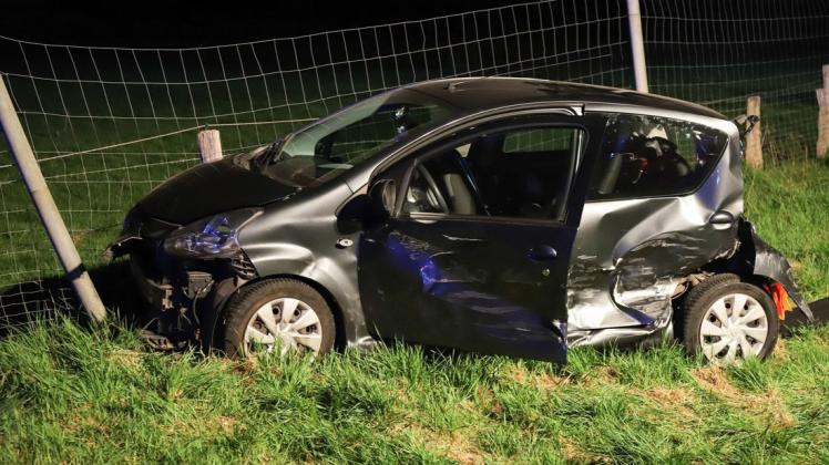 Der Toyota der Unfallgegnerin ist ein Totalschaden.