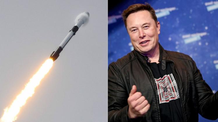 Die "Falcon 9"-Rakete von Elon Musks Raumfahrtunternehmen SpaceX soll einen Satelliten mit Werbefläche ins All bringen.