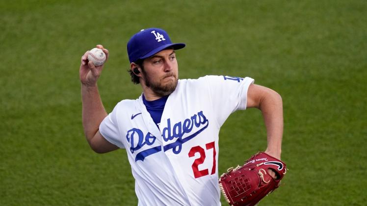 ARCHIV - Trevor Bauer wird sexuelle Gewalt vorgeworfen - nun ziehen die Dodgers weitere Konsequenzen. Foto: Mark J. Terrill/AP/dpa