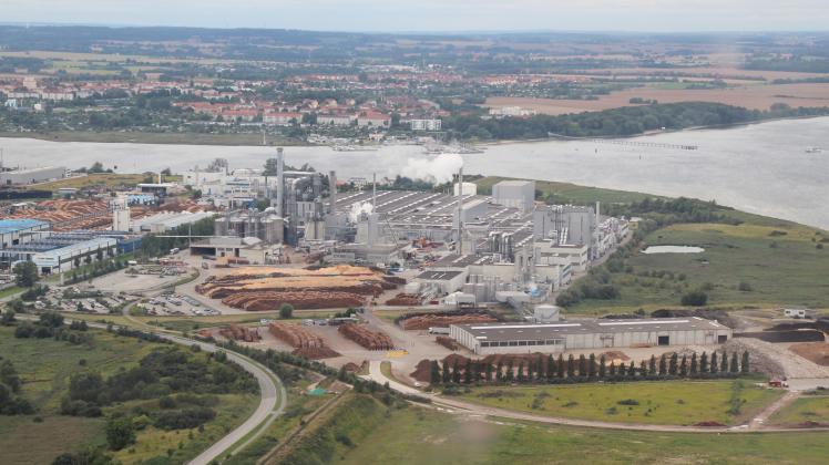 Wurde für eine halbe Milliarde Euro ausgebaut: das Egger-Werk in Wismar 
