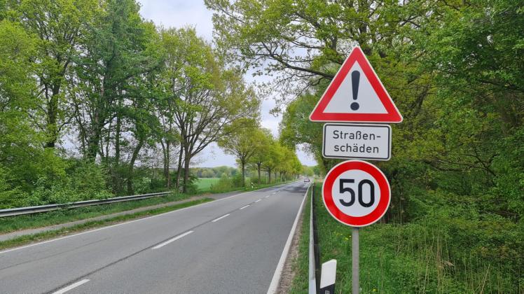 Auf der Landesstraße 67 zwischen Geeste und Dalum gilt nun Tempo 50, obwohl die Stra0e außerhalb geschlossener Ortschaften liegt.