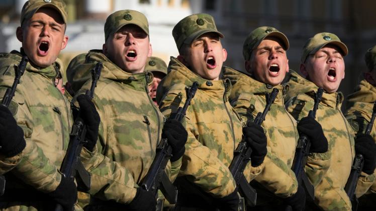 Probe für die Militärparade zum Tag des Sieges in Russland
