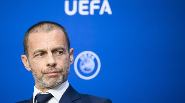 UEFA-Präsident Aleksander Ceferin hat für das Europa-League-Rückspiel der Frankfurter Eintracht sein Kommen angekündigt. Foto: Jean-Christophe Bott/KEYSTONE/dpa