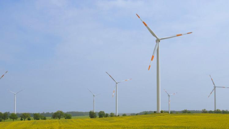 Mit überschüssiger Energie der Windräder in Hohen Pritz soll künftig Wasserstoff hergestellt werden. So stellt es sich Investor Rudolf Bonde vor.