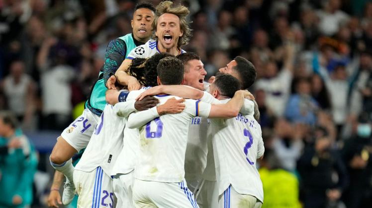 Die Spieler von Real Madrid haben es gerade so ins Finale der Champions League geschafft. Foto: Manu Fernandez/AP/dpa - Nutzung nur nach vertraglicher Vereinbarung ACHTUNG: Dieses Foto hat dpa bereits im Bildfunk gesendet. Die Spieler von Real Madrid haben es gerade so ins Finale der Champions League geschafft. Foto: Manu Fernandez/AP/dpa - Nutzung nur nach vertraglicher Vereinbarung ACHTUNG: Dieses Foto hat dpa bereits im Bildfunk gesendet.
