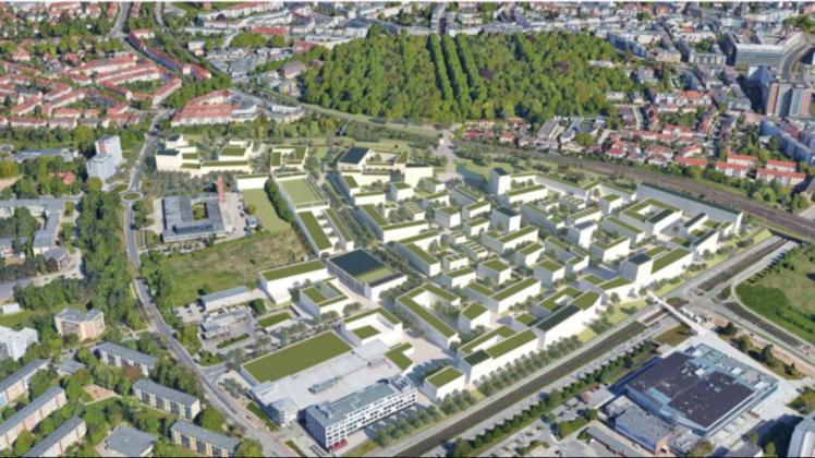 Auf dem Groten Pohl in Rostock ist ein neuer Schulcampus geplant.