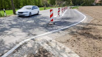Georgsmarienhütte: Straßenbauarbeiten am Bypass Borgloher Straße sind fast fertig, es fehlen noch Schilder. 05.05.2022