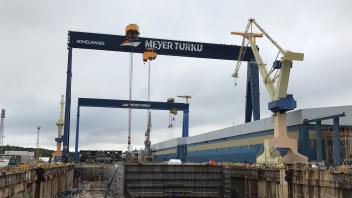 Baudock der Werft Meyer Turku.