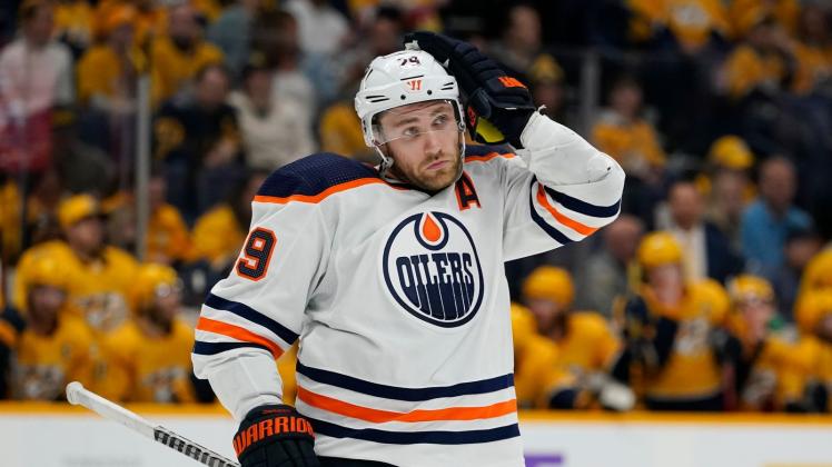 Leon Draisaitl von den Edmonton Oilers. Foto: Mark Humphrey/AP/dpa