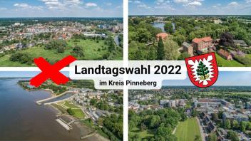 Unsere Fotos zeigen im Uhrzeigersinn Elmshorn (für den Wahlkreis 21), Barmstedt (für den Wahlkreis 22), Wedel (für den Wahlkreis 23) und Pinneberg (für den Wahlkreis 24). In allen Städten hat die CDU die meisten Stimmen erhalten.