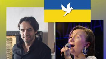 Komponist Vadim Neselovskyi und Sängerin Tamara Lukasheva. Eine Woche vor ihrem Auftritt in Bargteheide wurde  die Künstlerin mit dem Deutschen Jazzpreis (Sonderpreis) ausgezeichnet.