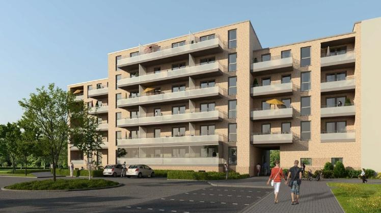 Im Kurt-Schumacher-Ring in Rostock-Dierkow entstehen 42 neue Wohnungen.