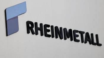 Das Rheinmetall Logo auf dem Rheinmetall Gebäude in Düsseldorf. Foto: David Young/dpa/Archivbild