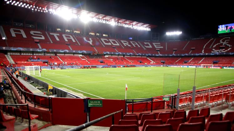 ARCHIV - Im Estadio Ramón Sánchez Pizjuán des FC Sevilla wird das Finale der Europa League ausgetragen. Foto: Daniel Gonzalez Acuna/dpa