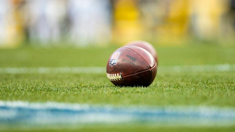 PITTSBURGH, PA - DECEMBER 05: A photo of an NFL, American Football Herren, USA game ball on the field during the game ag