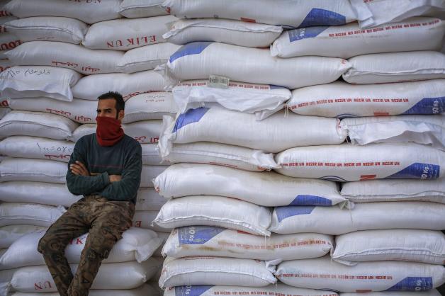In diesen Säcken ist Mehl: Viele Länder sind auf Getreide aus der Ukraine angewiesen, um etwa Brot zu backen.