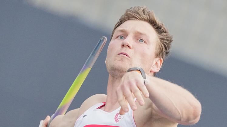ARCHIV - Speerwurf-Olympiasieger Thomas Röhler musste sich bei seinem Comeback mit dem siebten Rang zufrieden geben. Foto: Michael Kappeler/dpa ARCHIV - Speerwurf-Olympiasieger Thomas Röhler musste sich bei seinem Comeback mit dem siebten Rang zufrieden geben. Foto: Michael Kappeler/dpa