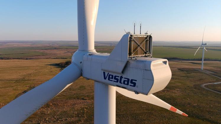 Wind-Turbinen der Firma Vestas.