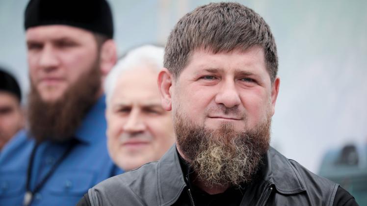 GROZNY, RUSSIA - MAY 17, 2022: Chechen Republic Head Ramzan Kadyrov attends the national round of the 4th edition of the