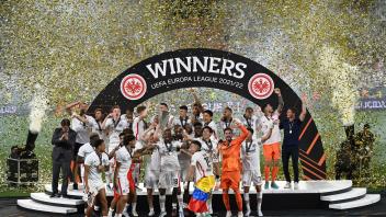 Eintracht Frankfurt hat die Euopa League gewonnen. Foto: Arne Dedert/dpa