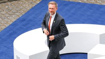 Christian Lindner beim Treffen der G7 Finanzminister und Notenbankgouverneure im Hotel Petersberg. Königswinter, 19.05.2